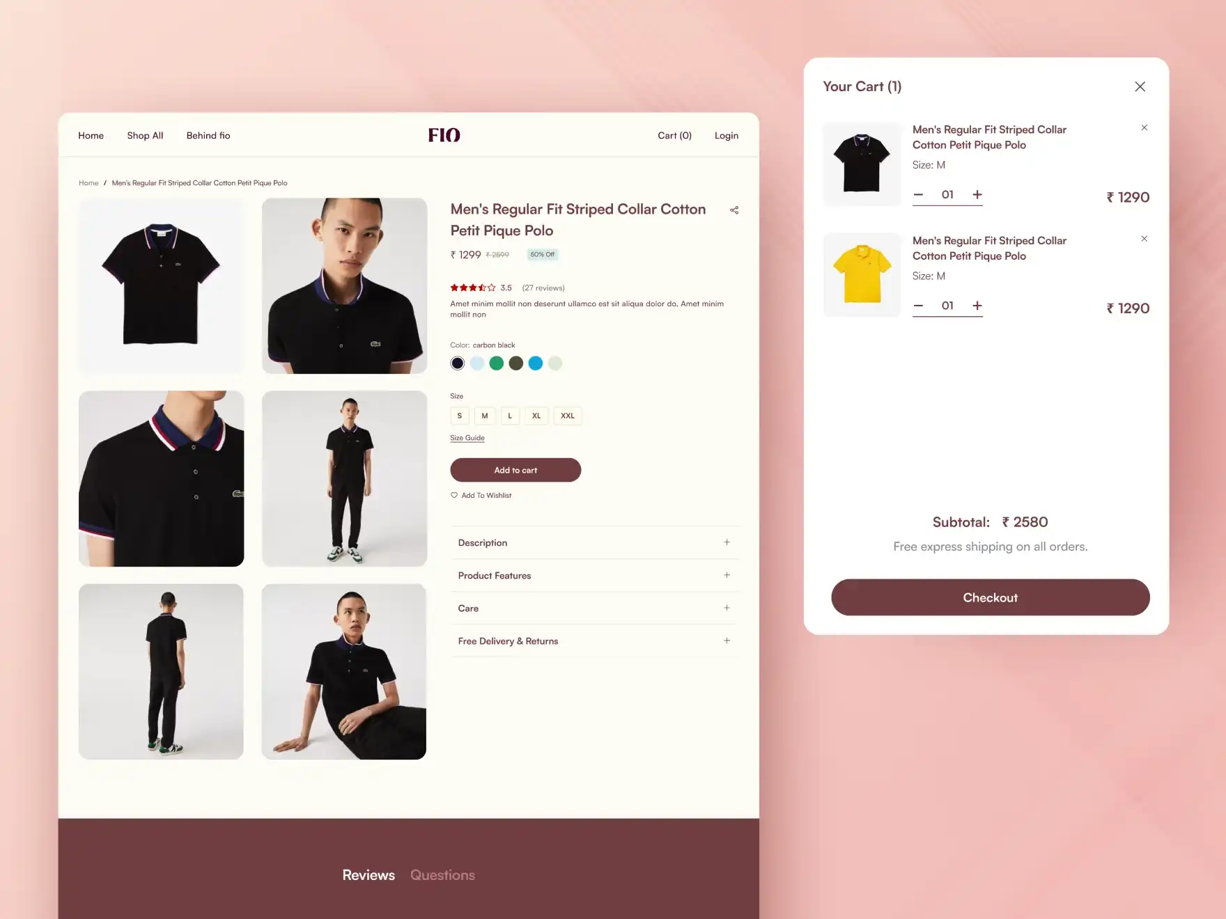 Product List Page Of D2C Fashion E-Commerce Platform