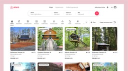 Airbnb's website design example
