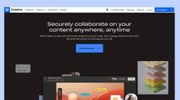 Dropbox's website design example

