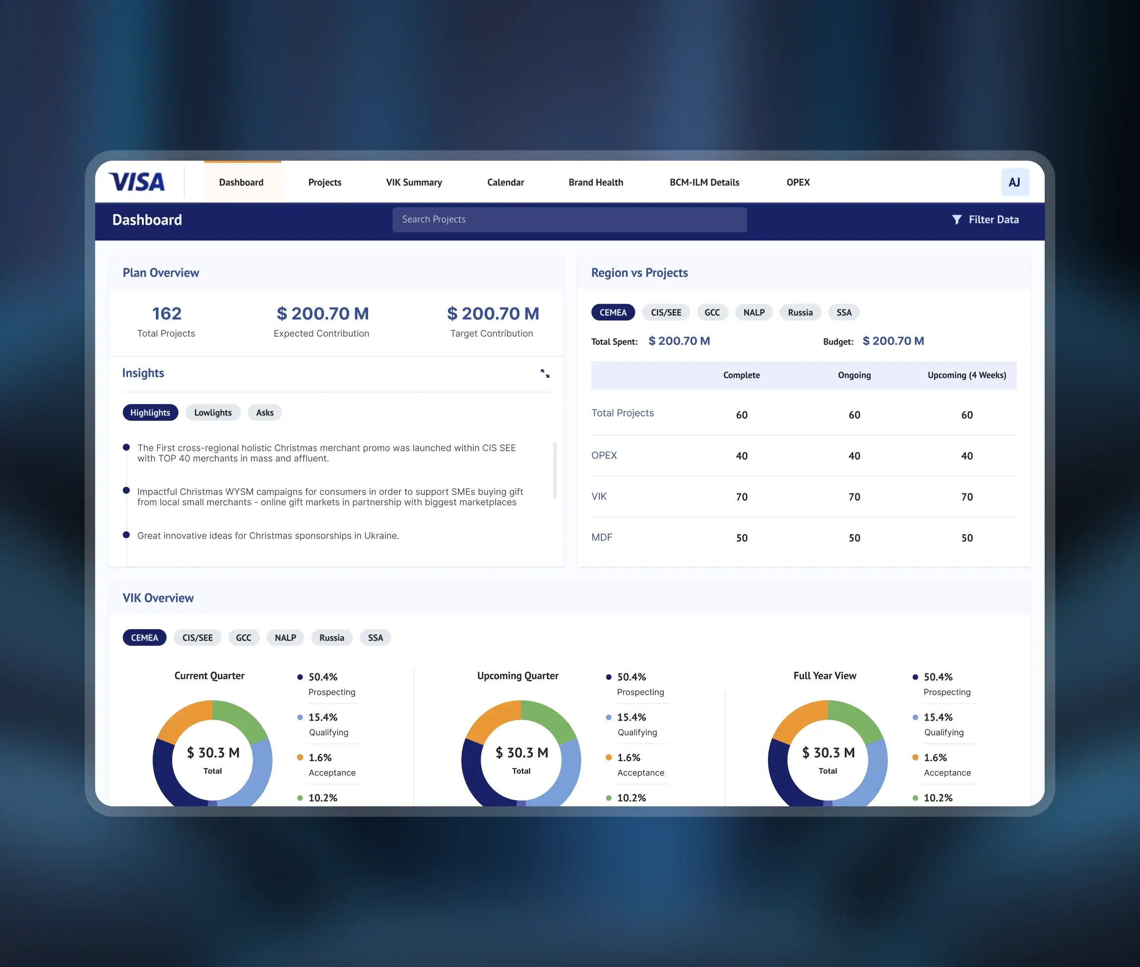 Visa platform interface 4