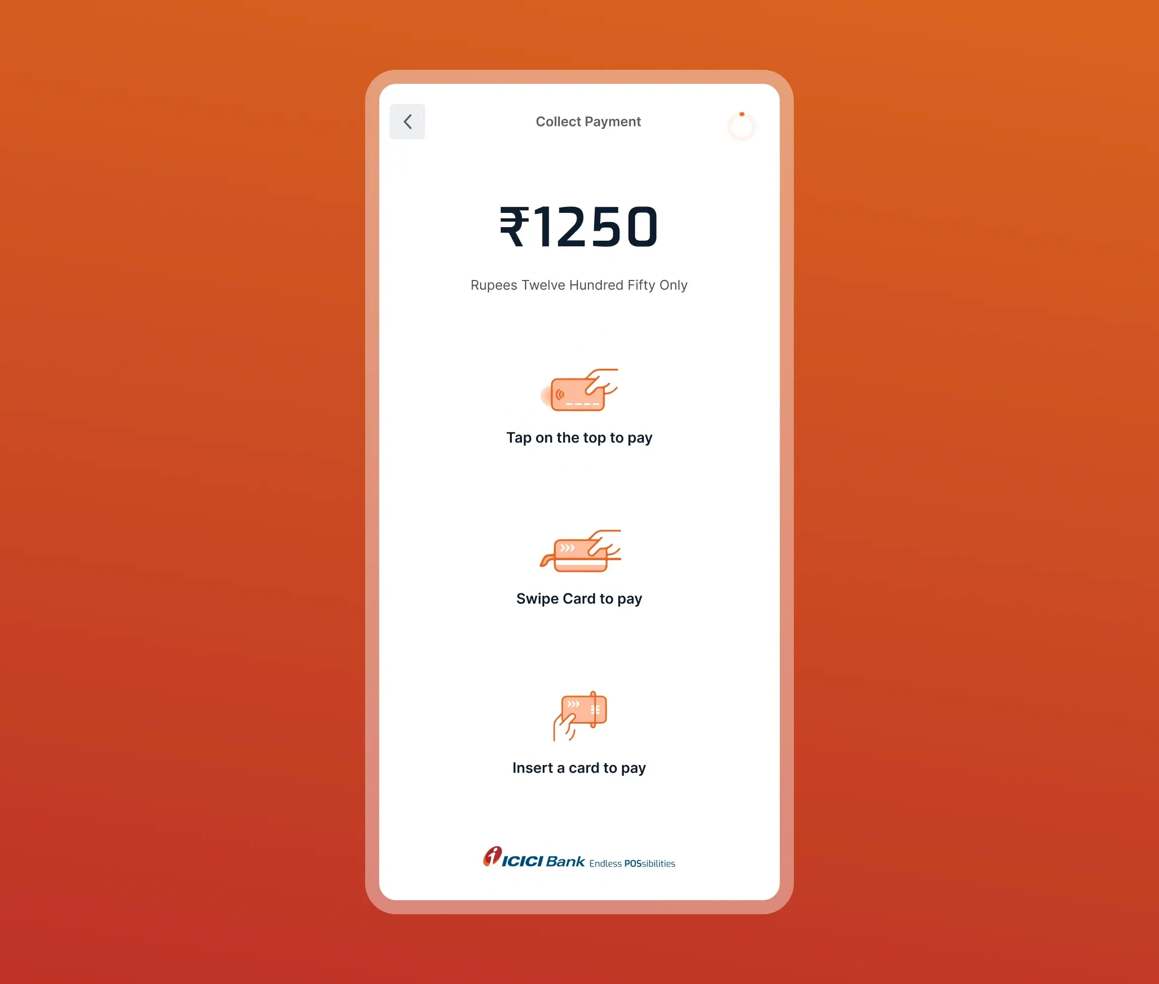 ICICI Bank POS interface 3
