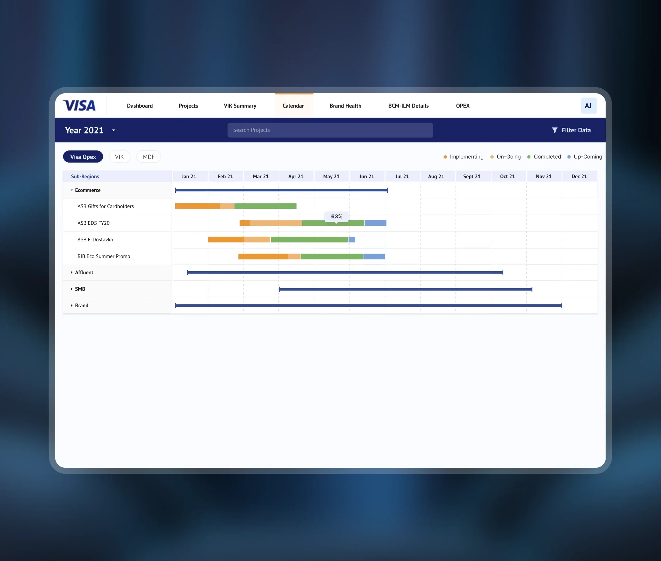 Visa platform interface 5