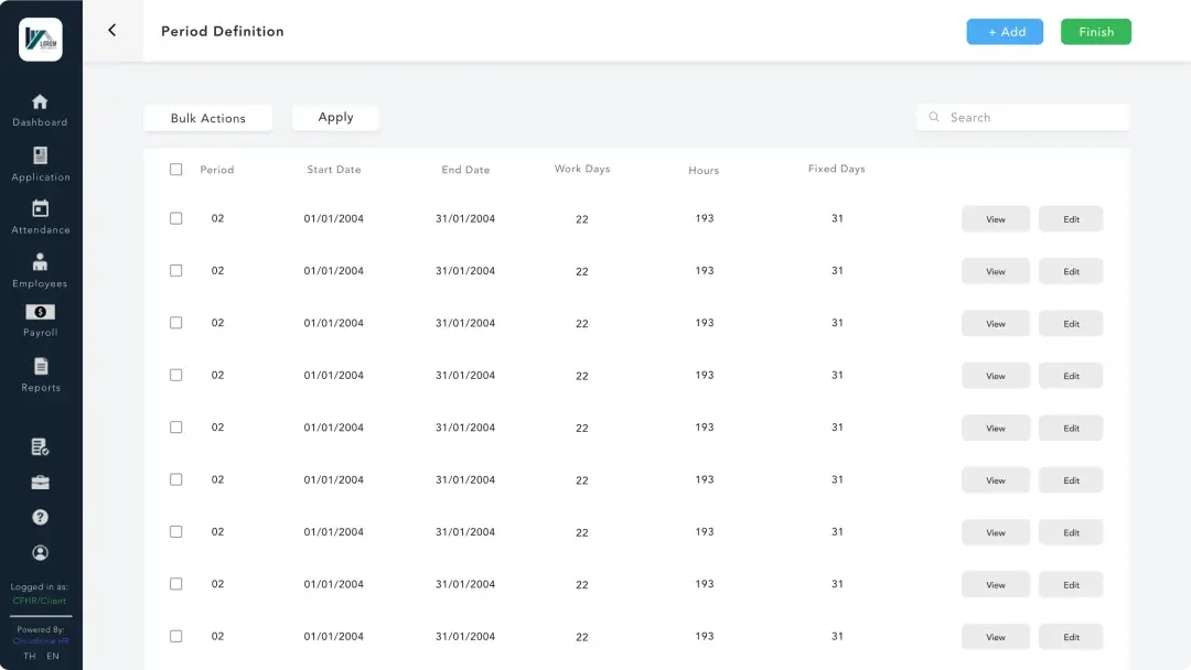 UI Screen to take bulk action on employee attendance